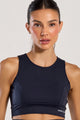 Top Regata com Recorte Anticelulite Preto