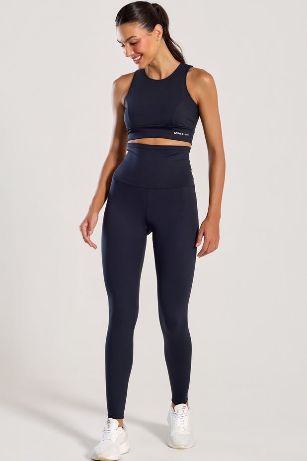 Conjunto Top e Legging Anticelulite Preta