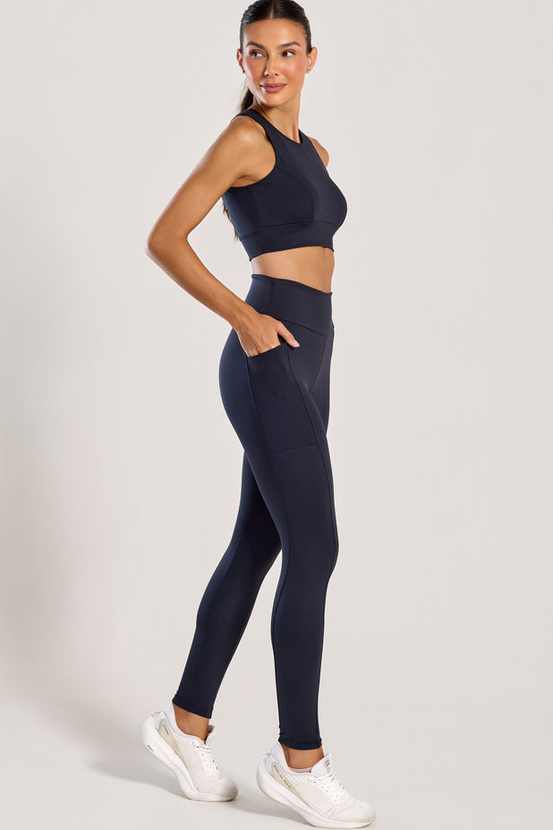 Legging com Bolso Anticelulite Preta