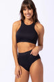Calcinha Hot Pants com Bolso Textura Preta
