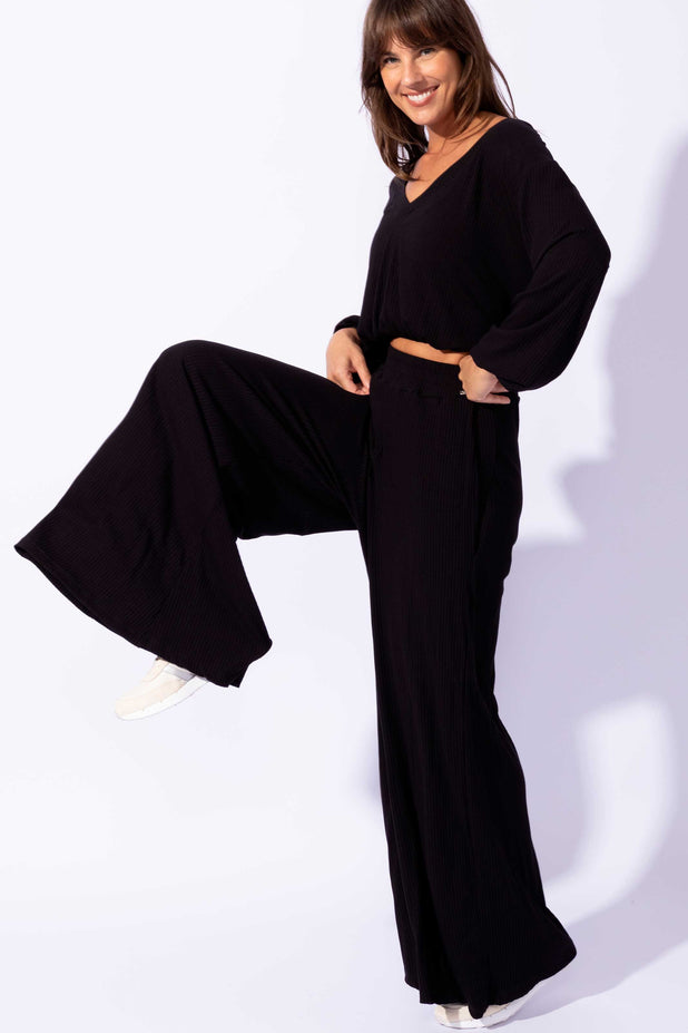 Conjunto Canelado Preto