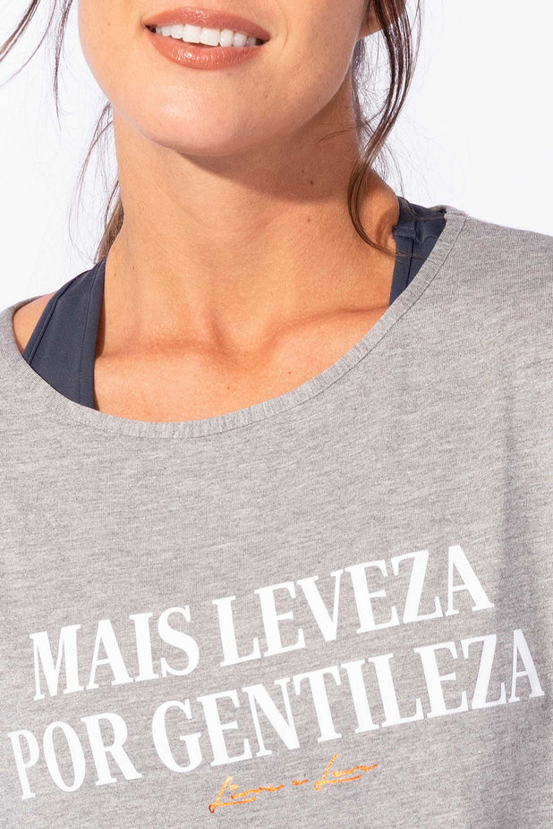 Cropped Ombro Caído Mescla Mais Leveza
