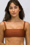 Top Quadrado de Alcinha Brown