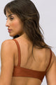 Top Quadrado de Alcinha Brown