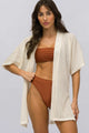 Kimono com Fendas Laterais Off-White
