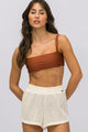 Short com Textura Off-White
