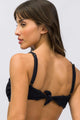 Top Transpassado Plush Canelado Preto