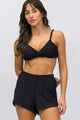 Short Plush Canelado Preto