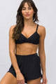 Short Plush Canelado Preto