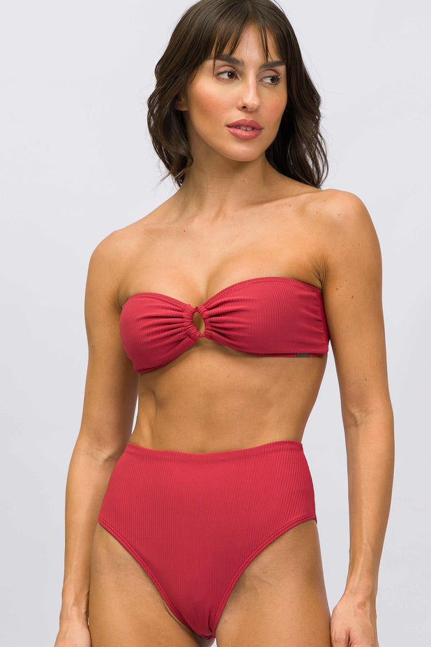 Biquíni Top Tomara Que Caia e Calcinha Hot Pants Mauve