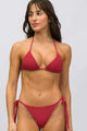 Biquíni Top Cortininha e Calcinha Fio Duplo Mauve