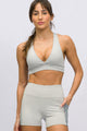 Short Fitness com Bolso de Tela Cinza Stormy