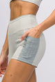Short Fitness com Bolso de Tela Cinza Stormy
