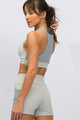 Short Fitness com Bolso de Tela Cinza Stormy