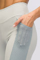Legging com Bolso em Tela Cinza Stormy