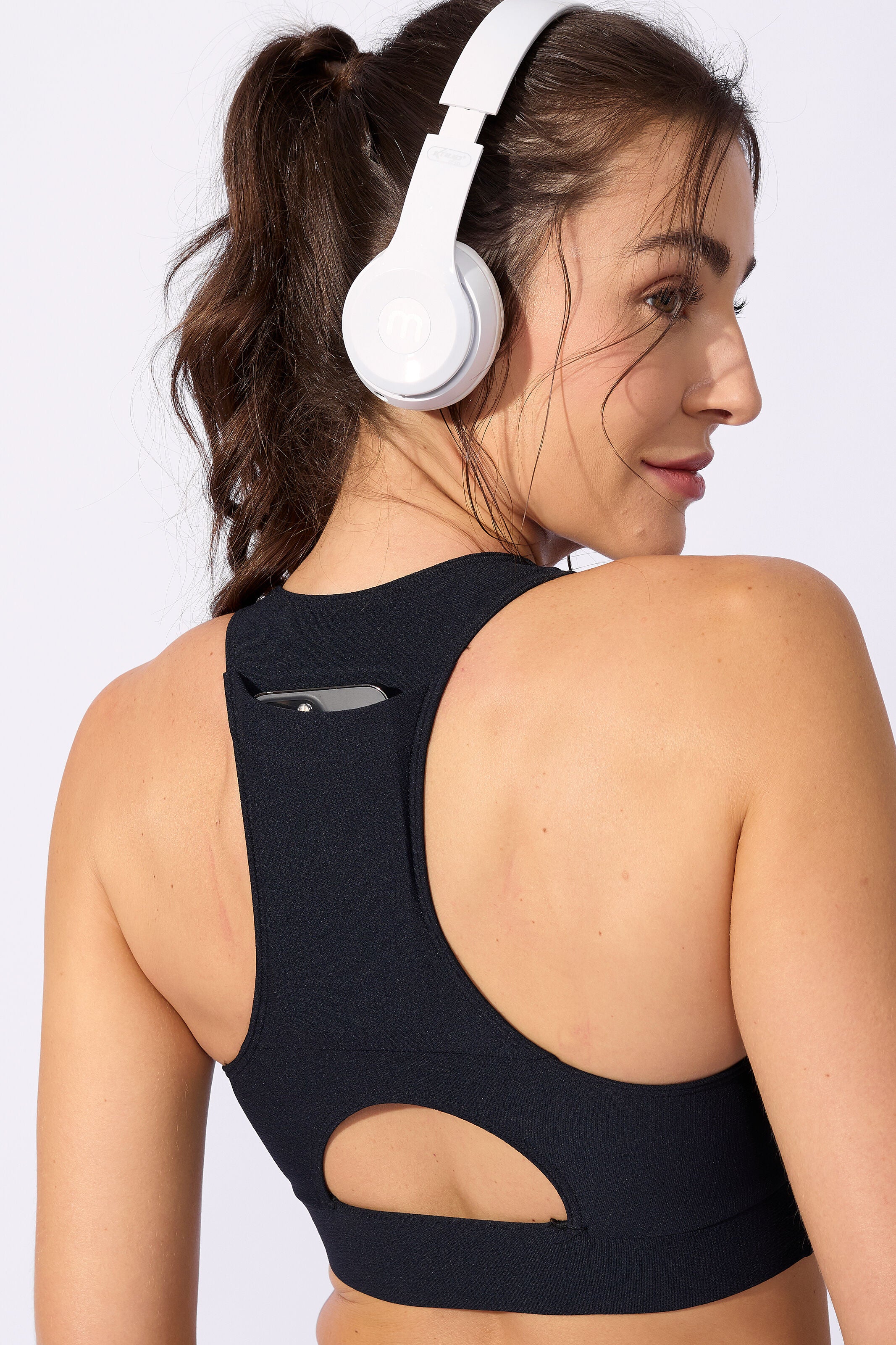Top com Bolso Texturizado Preto