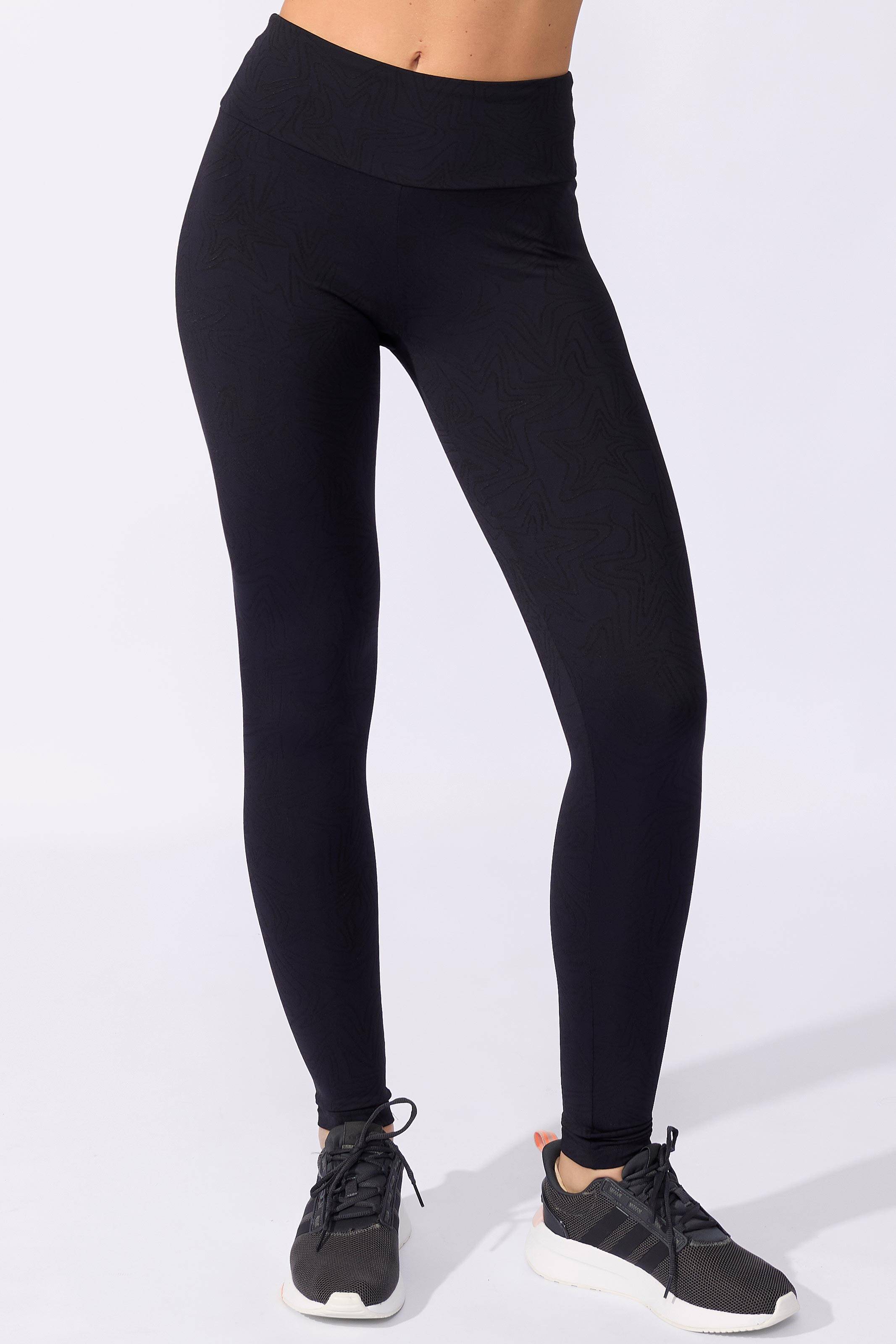 Legging Texturizada Estrela Preta