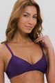 Top Biquíni Transpassado com Bojo Roxo