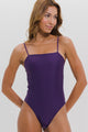 Maiô Decote Reto com Alcinha Roxo