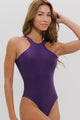 Maiô Beach com Bojo Roxo