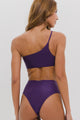 Biquíni Ombro Só e Calcinha Hot Pants Roxo