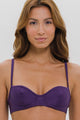 Biquíni com Aro e Calcinha Hot Pants com Cós Roxo