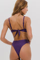 Calcinha Biquíni Hot Pants com Cós Roxa