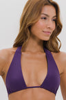 Top Biquíni Cortinão 2 em 1 com Bojo Roxo