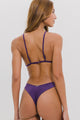 Biquíni Cortininha Fixa e Calcinha Fio Duplo Roxo