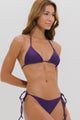Biquíni Cortininha e Calcinha de Amarrar Roxo