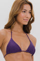 Top Biquíni Cortininha com Bojo Roxo