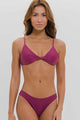 Biquíni Top com Nó e Calcinha Básica Rosa