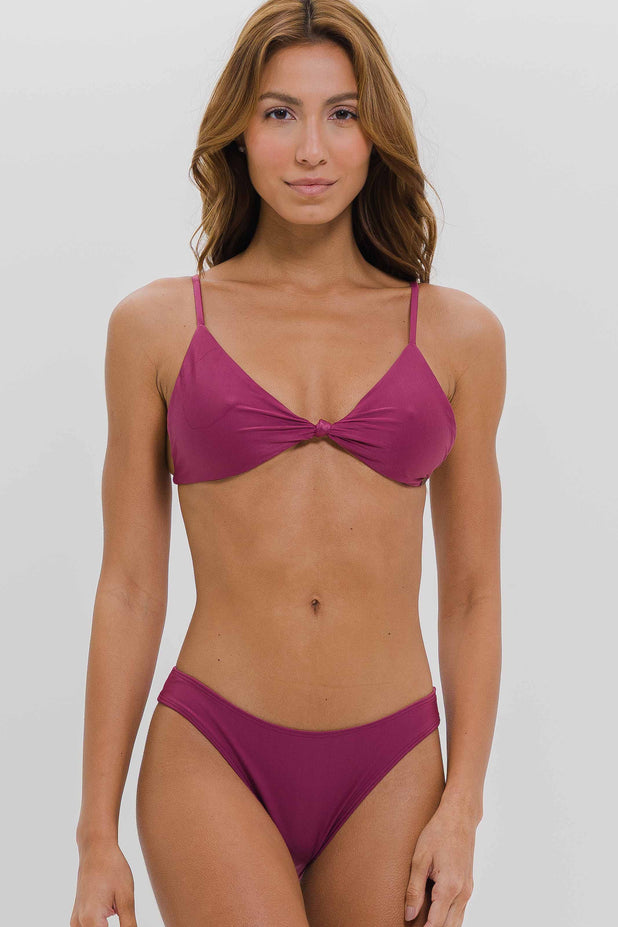 Top Biquíni Nó com Bojo Rosa