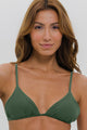 Biquíni Cortininha Fixa e Calcinha Fio Duplo Verde