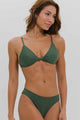 Biquíni Top com Nó e Calcinha Básica Verde