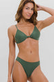 Biquíni Top com Nó e Calcinha Básica Verde