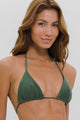 Top Biquíni Cortininha com Bojo Verde