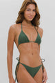 Top Biquíni Cortininha com Bojo Verde