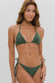 Biquíni Cortininha e Calcinha de Amarrar Verde