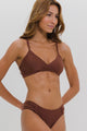 Biquíni Transpassado e Calcinha Bombom Marrom