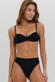 Calcinha Biquíni Hot Pants com Cós Preta