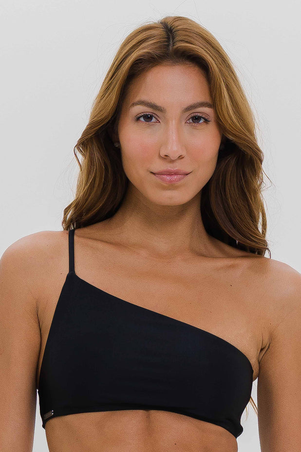 Top Ombro Só de Alcinha Preto