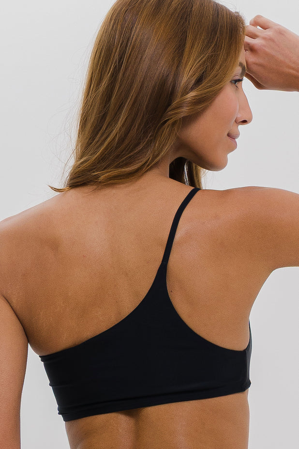 Top Ombro Só de Alcinha Preto