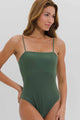 Maiô Decote Reto com Alcinha Verde