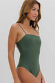 Maiô Decote Quadrado Alcinha Verde