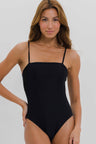 Maiô Decote Quadrado Alcinha Preto