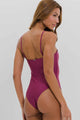 Maiô Decote Quadrado Alcinha Rosa