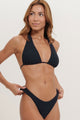 Biquíni Cortinão com Calcinha Básica Crochê Preto