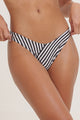 Calcinha Básica Listrado P&B