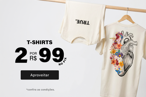 2 T-shirts por R$ 99 no Pix